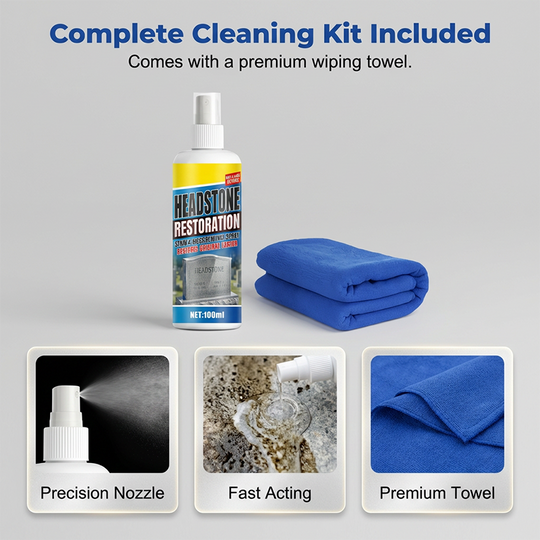 Headstone Cleaning & Restoration Spray – Remove Stains Instantly
