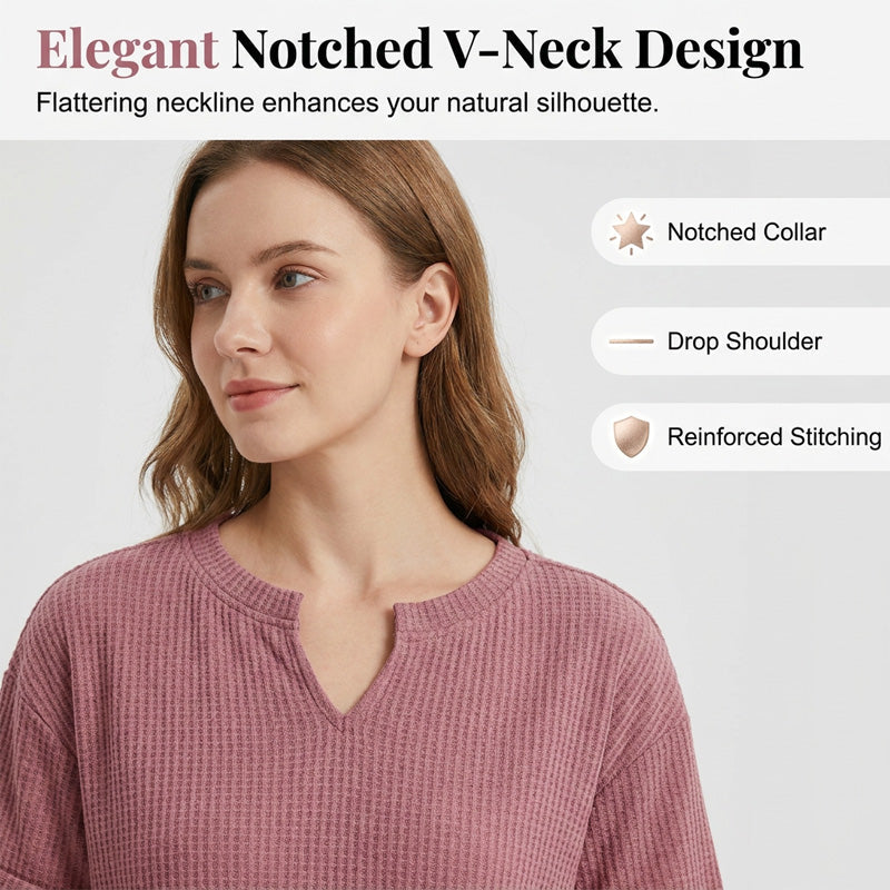 Women's Casual V-neck Patchwork Short-Sleeved Shirt