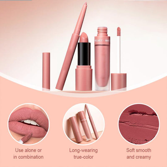💥Limited-time Crazy Three-Piece Set💥Long-Lasting & Waterproof Matte Lipstick Set