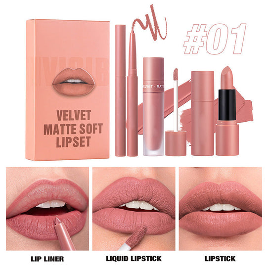 💥Limited-time Crazy Three-Piece Set💥Long-Lasting & Waterproof Matte Lipstick Set