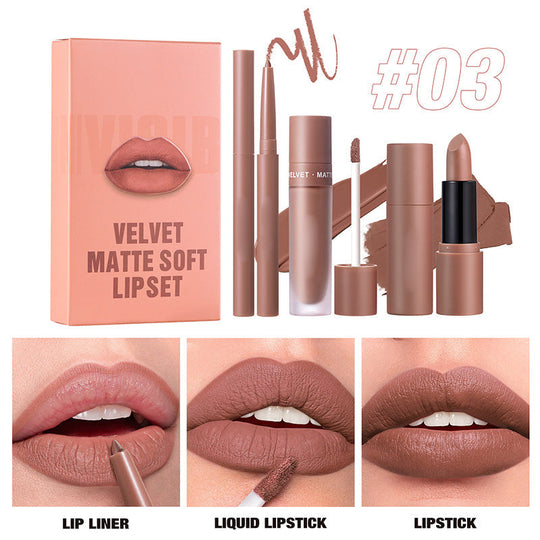 💥Limited-time Crazy Three-Piece Set💥Long-Lasting & Waterproof Matte Lipstick Set