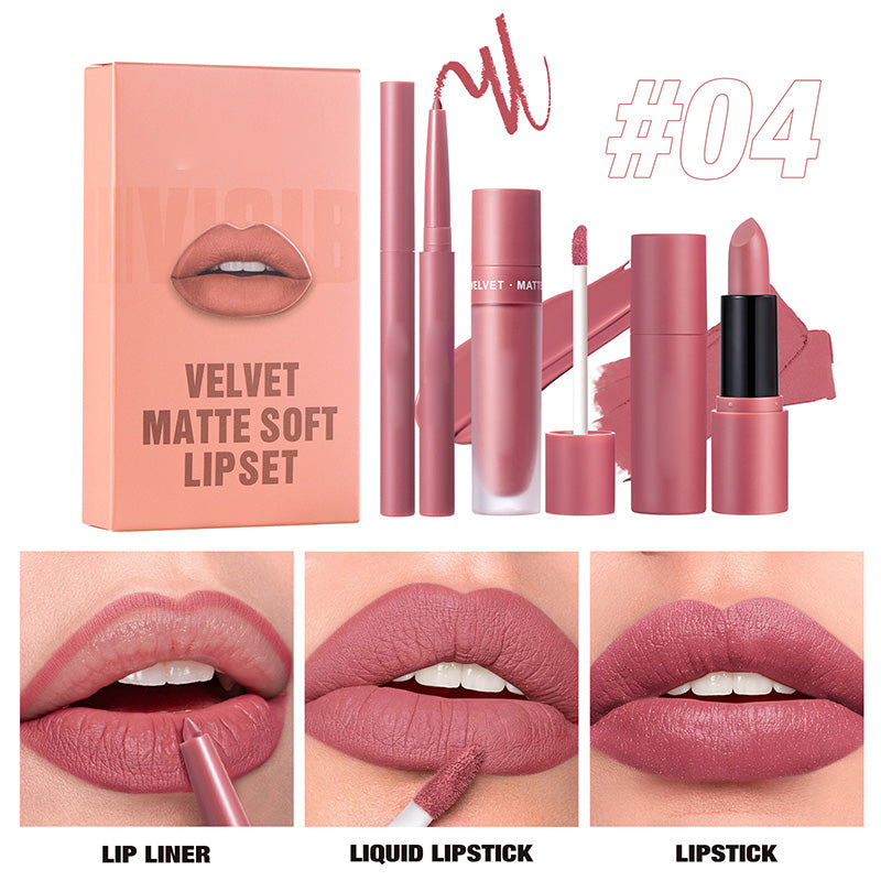 💥Limited-time Crazy Three-Piece Set💥Long-Lasting & Waterproof Matte Lipstick Set