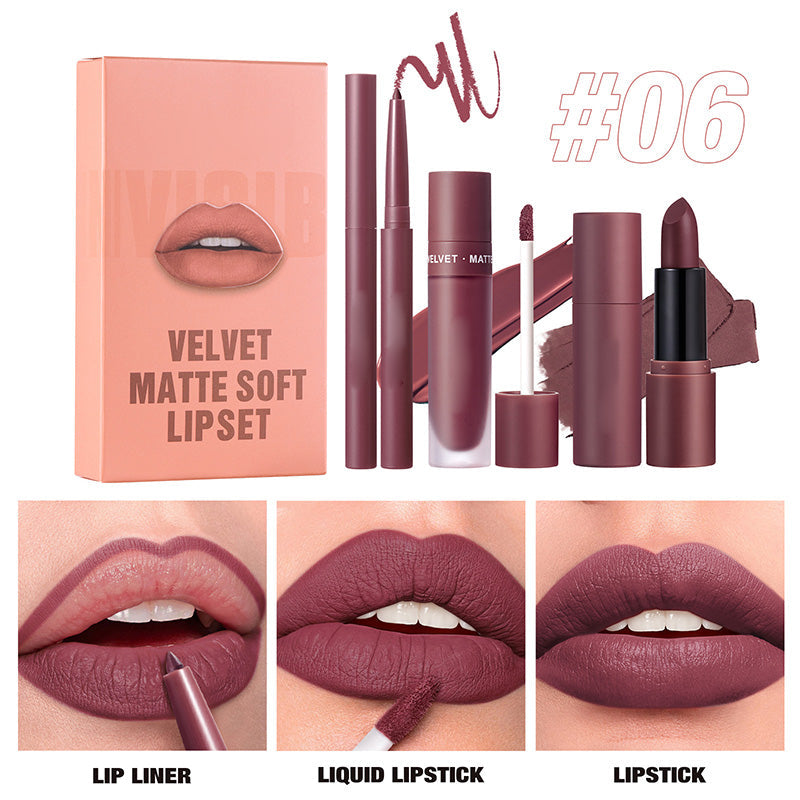 💥Limited-time Crazy Three-Piece Set💥Long-Lasting & Waterproof Matte Lipstick Set
