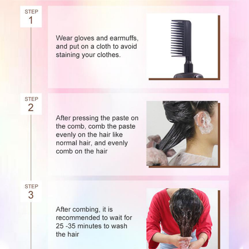 Plant-Based Comb-In Hair Dye – 3-in-1 Hair Dye Comb