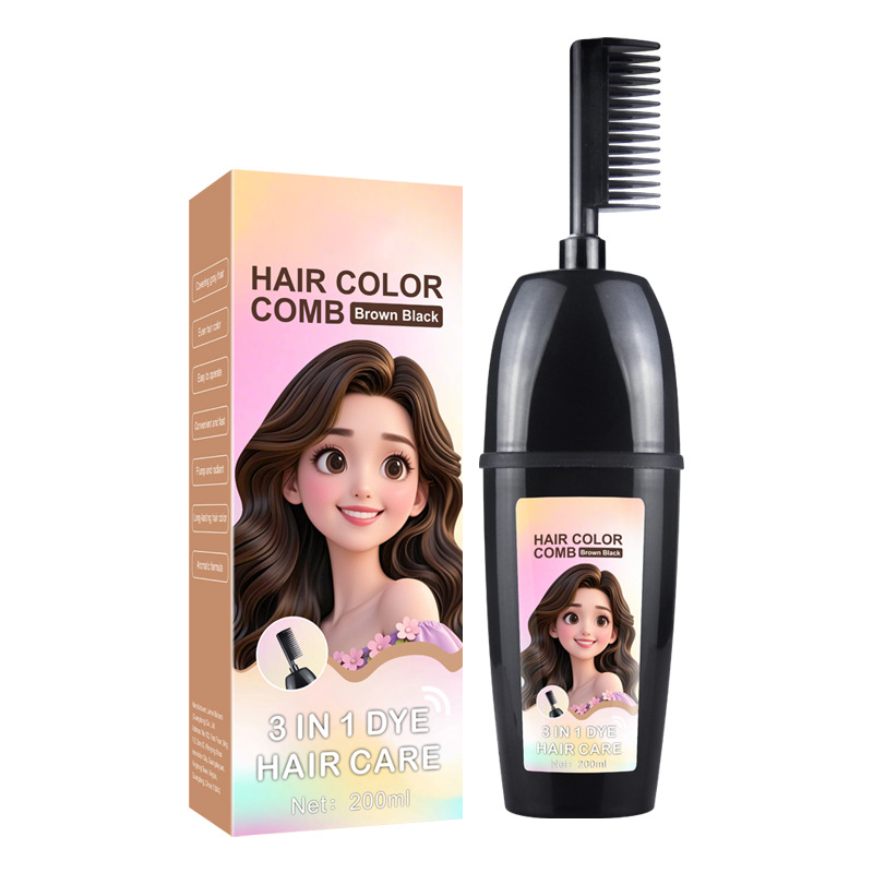 Plant-Based Comb-In Hair Dye – 3-in-1 Hair Dye Comb