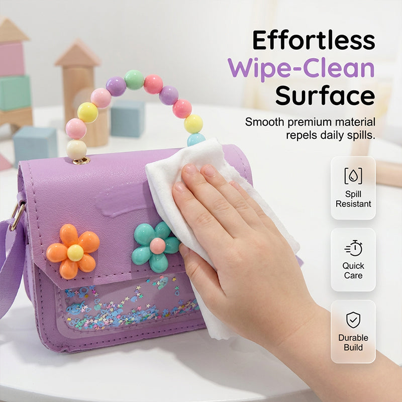 🎁Children's Sequin Flower Pearl Handbag