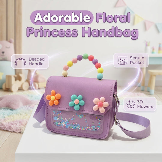 🎁Children's Sequin Flower Pearl Handbag