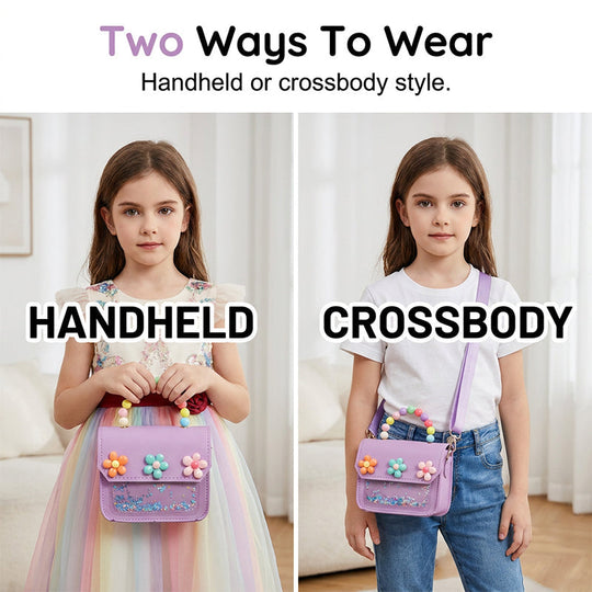 🎁Children's Sequin Flower Pearl Handbag