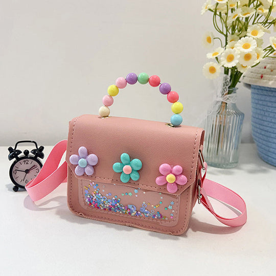 🎁Children's Sequin Flower Pearl Handbag