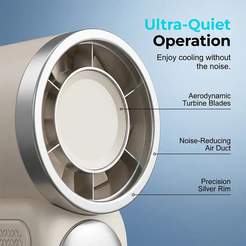 Turbo Handheld Fan – 16900 RPM, 6 speeds, LED display