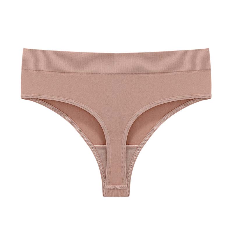 Women's Seamless Ribbed Thong Underwear