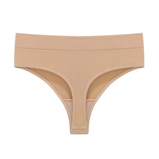Women's Seamless Ribbed Thong Underwear