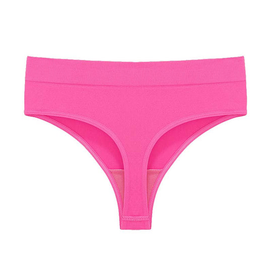Women's Seamless Ribbed Thong Underwear
