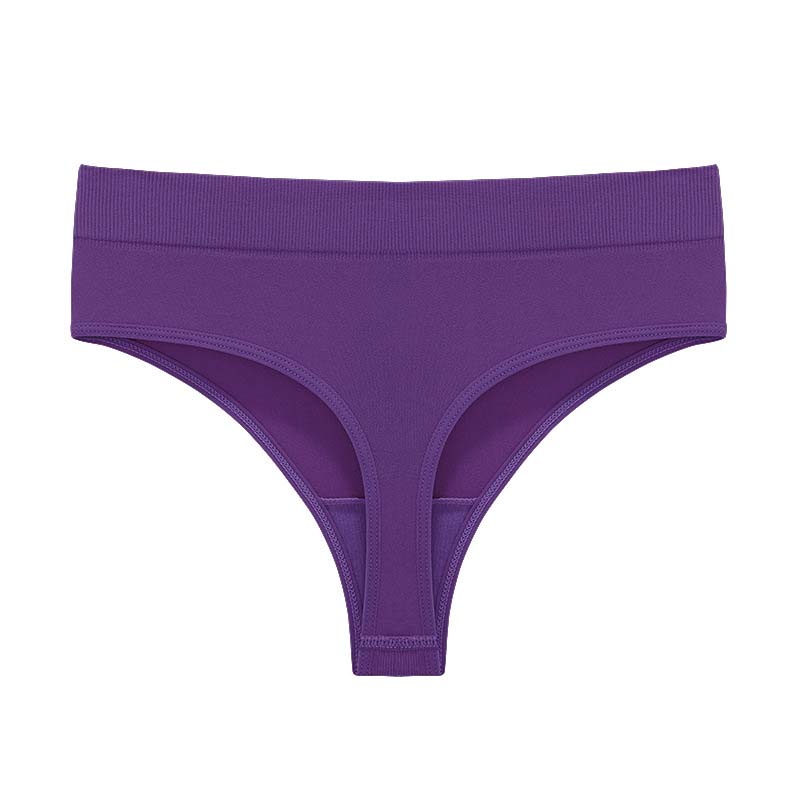 Women's Seamless Ribbed Thong Underwear