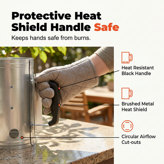Heavy-Duty Steel BBQ Charcoal Starter