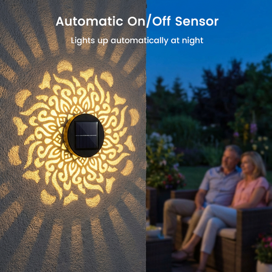 Solar-Powered Mandala Projector Light