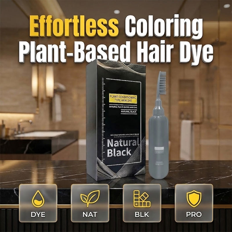 Plant-Based Comb-In Hair Dye – Easy, Gray Coverage, Nourishing Formula