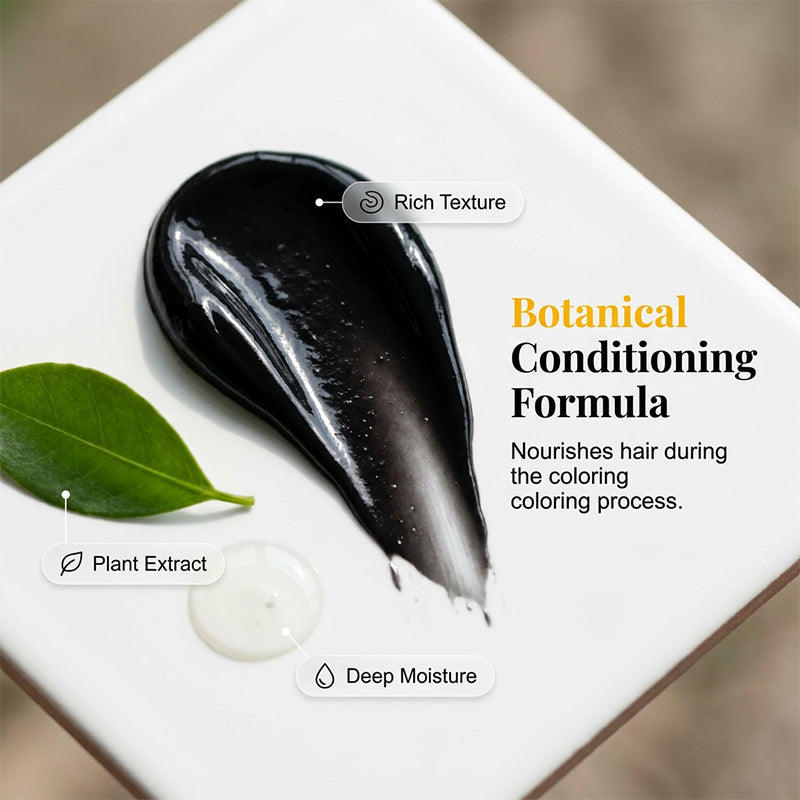 Plant-Based Comb-In Hair Dye – Easy, Gray Coverage, Nourishing Formula