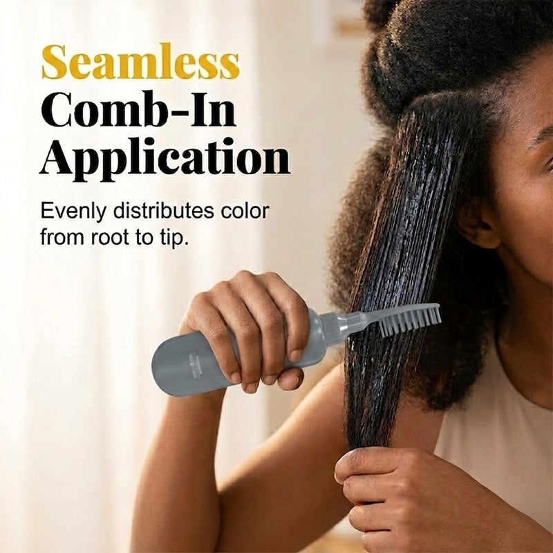 Plant-Based Comb-In Hair Dye – Easy, Gray Coverage, Nourishing Formula