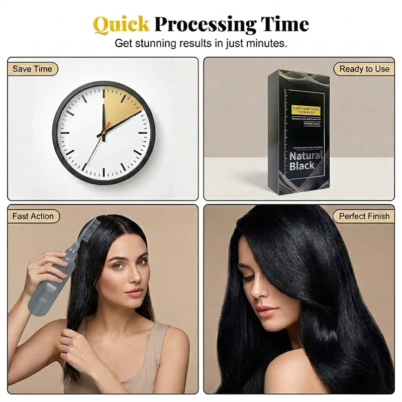 Plant-Based Comb-In Hair Dye – Easy, Gray Coverage, Nourishing Formula