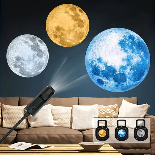 🌙 Transform Your Room Into a Dreamy Galaxy in Seconds  Portable USB Star & Moon Projector for Relaxing Ambient Lighting