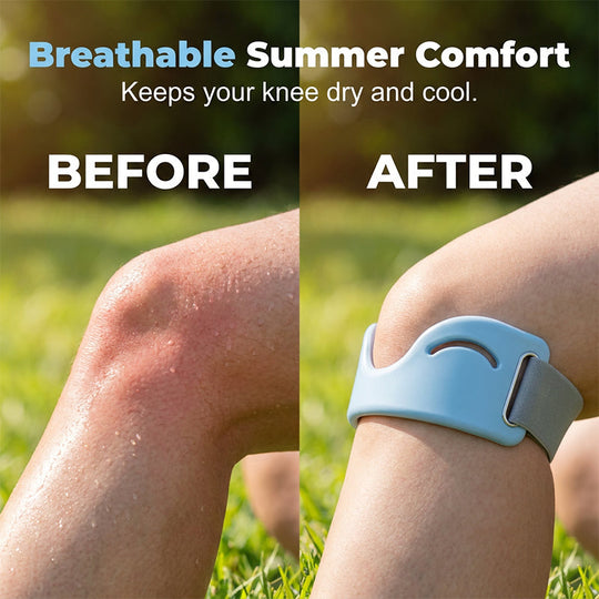 Patella Brace – Silicone, Shock-Absorbing, Breathable, Dual-Buckle 🏃-Q