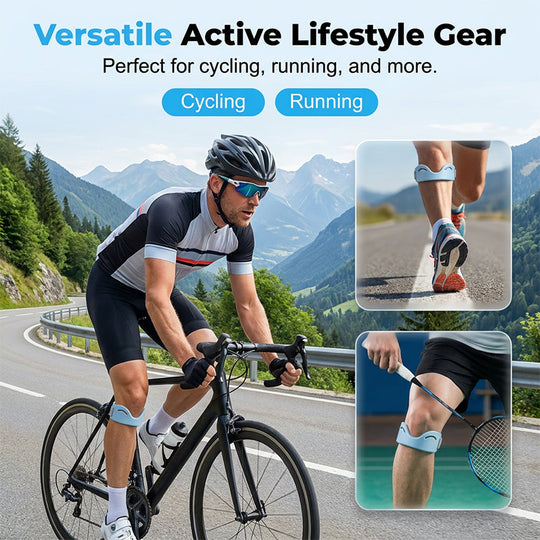 Patella Brace – Silicone, Shock-Absorbing, Breathable, Dual-Buckle 🏃-Q