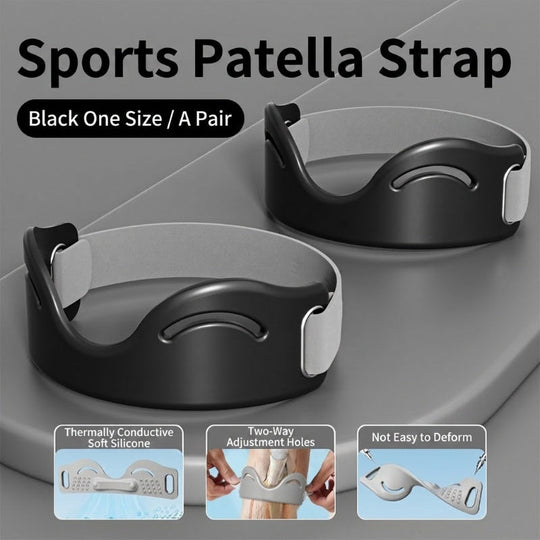 Patella Brace – Silicone, Shock-Absorbing, Breathable, Dual-Buckle 🏃-Q