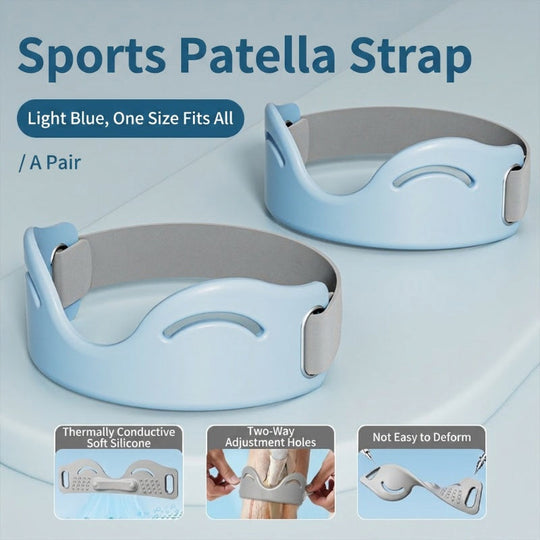 Patella Brace – Silicone, Shock-Absorbing, Breathable, Dual-Buckle 🏃-Q
