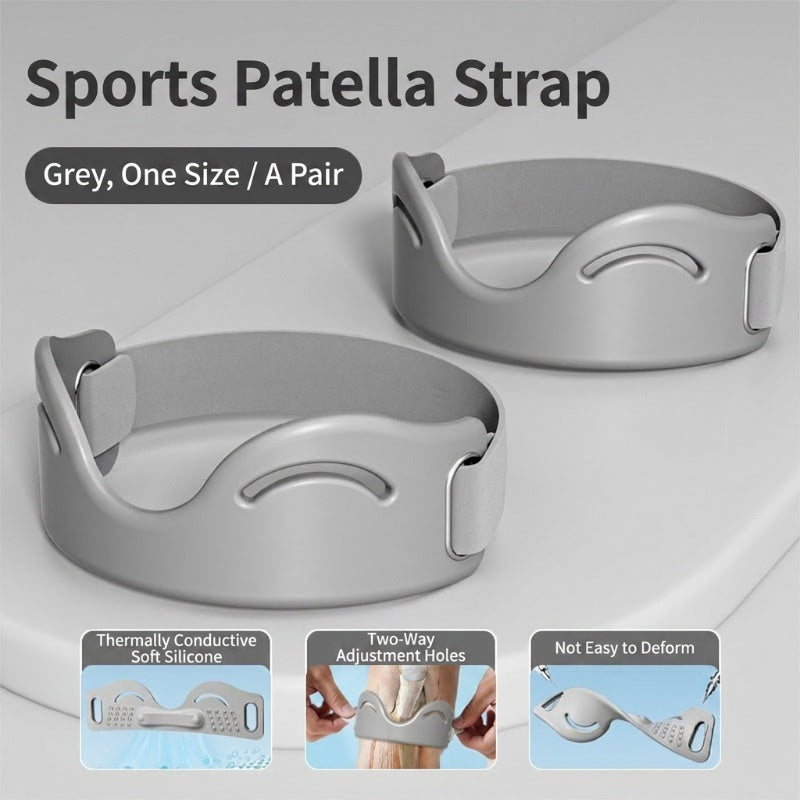 Patella Brace – Silicone, Shock-Absorbing, Breathable, Dual-Buckle 🏃-Q