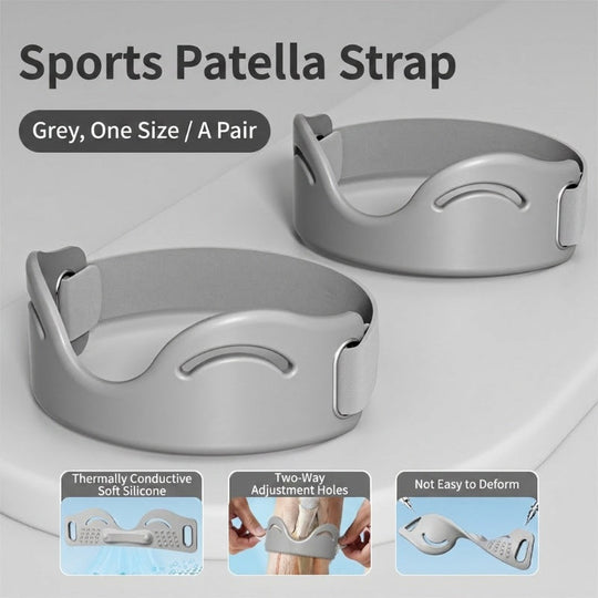 Patella Brace – Silicone, Shock-Absorbing, Breathable, Dual-Buckle 🏃-Q