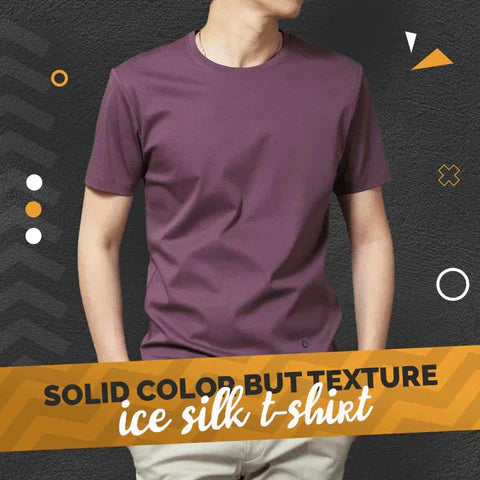 👕 LIMITED-TIME 50% OFF! ✨ Men's Ice Silk T-Shirt – Breathable, Solid Color, Loose Fit, Versatile ✨