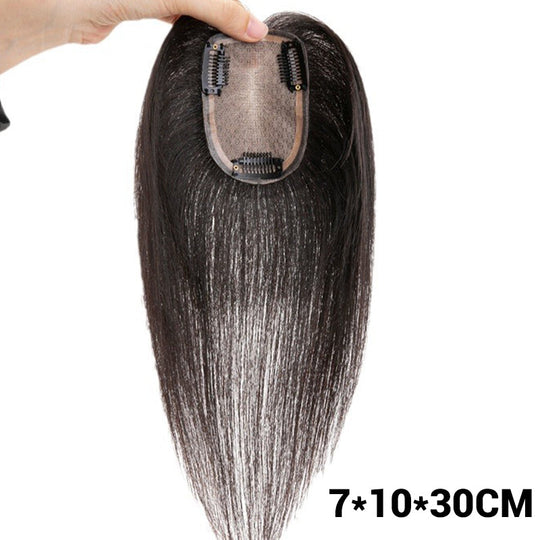 💜Women's Natural Black Hair Toppers with Clips