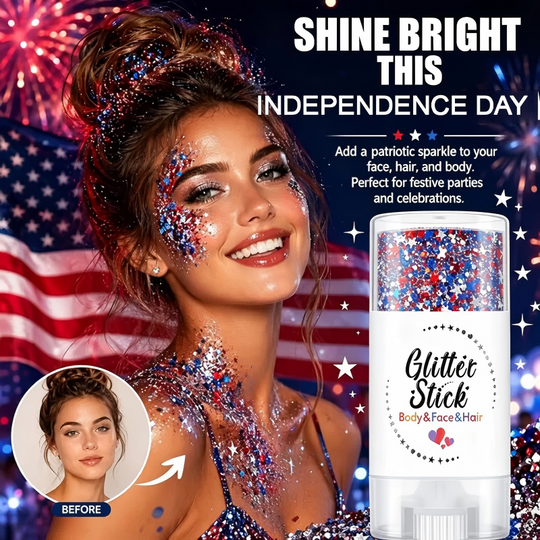 Patriotic Body & Face Glitter Stick
