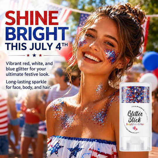 Patriotic Body & Face Glitter Stick