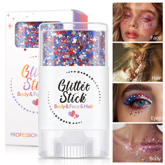 Patriotic Body & Face Glitter Stick