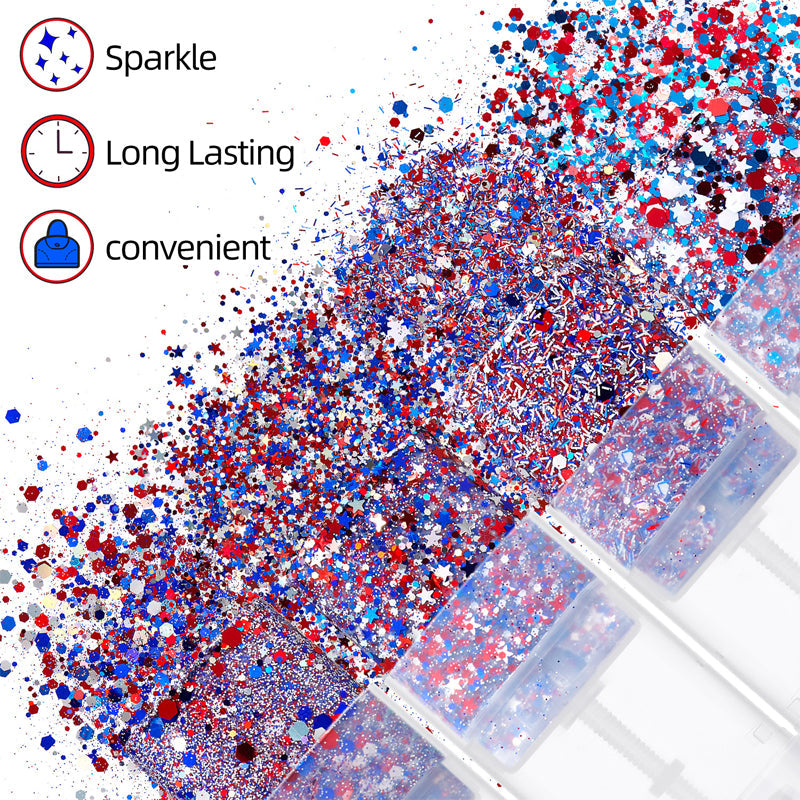 Patriotic Body & Face Glitter Stick