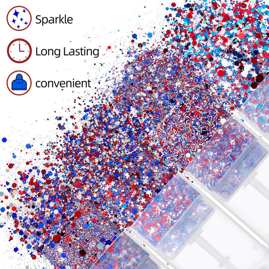 Patriotic Body & Face Glitter Stick
