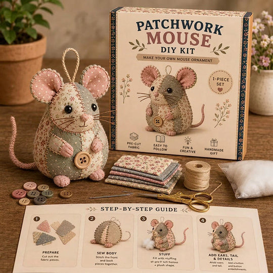 ⚽️🏆️World Cup Sale:30% OFF🎉70K+ SOLD! 🥳Handcrafted Vintage Mouse Plush Sewing Kit