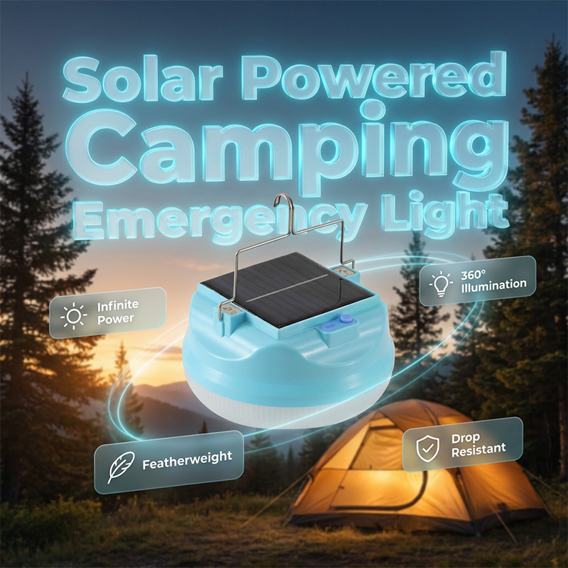 Portable Solar LED Hanging Camping Emergency Light