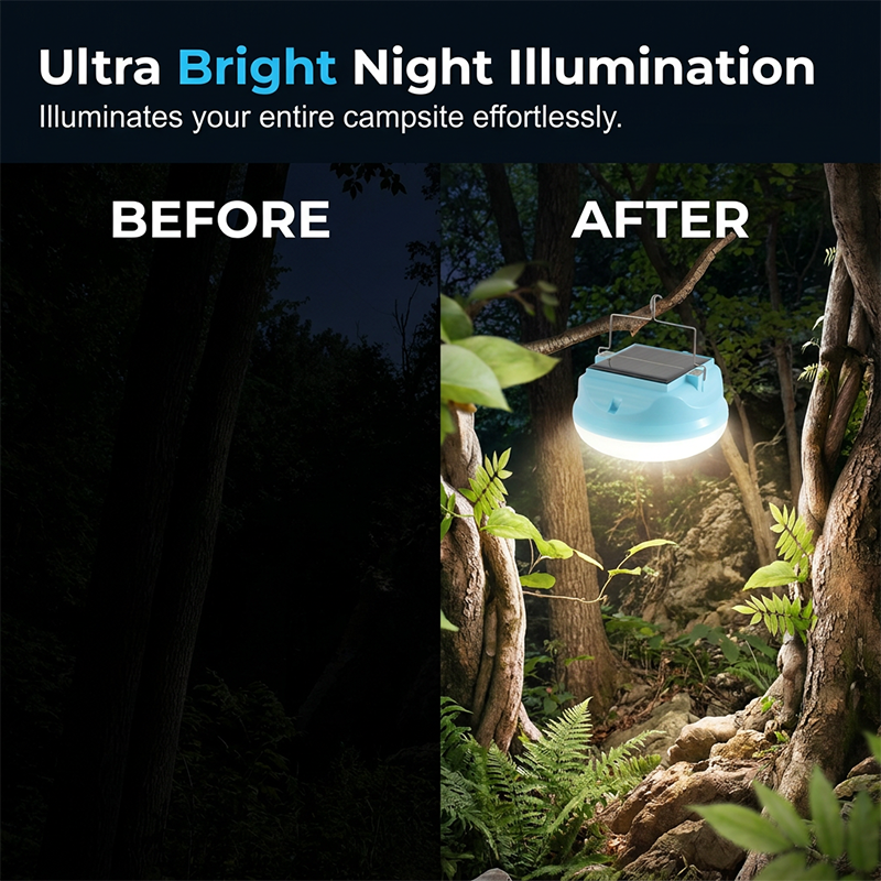 Portable Solar LED Hanging Camping Emergency Light