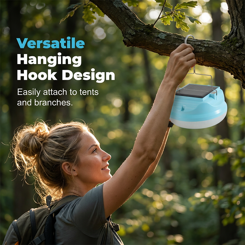 Portable Solar LED Hanging Camping Emergency Light