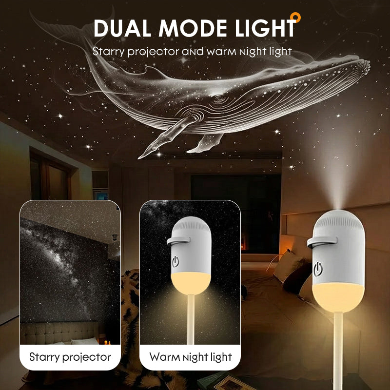 ✨2-in-1 Starry Sky Projector & Night Light