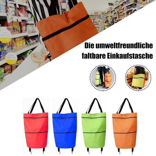 2-in-1 Foldable Shopping Cart✨Portable Lightweight Grocery Trolley