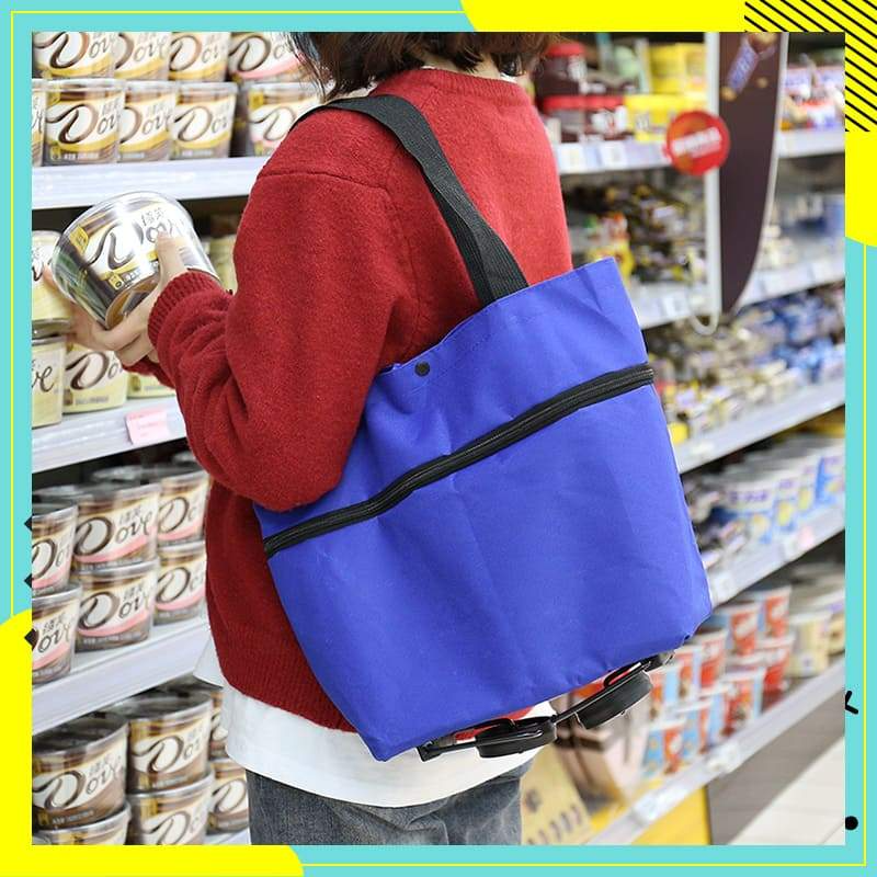 2-in-1 Foldable Shopping Cart✨Portable Lightweight Grocery Trolley