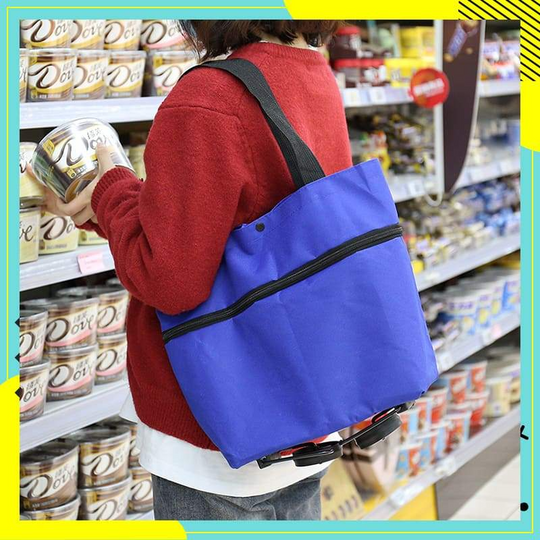 2-in-1 Foldable Shopping Cart✨Portable Lightweight Grocery Trolley