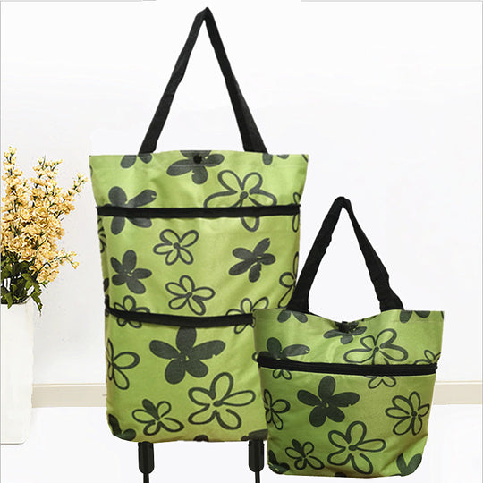 2-in-1 Foldable Shopping Cart✨Portable Lightweight Grocery Trolley