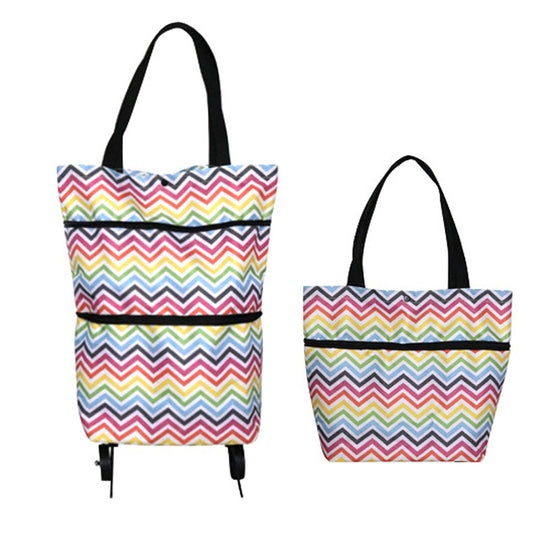 2-in-1 Foldable Shopping Cart✨Portable Lightweight Grocery Trolley