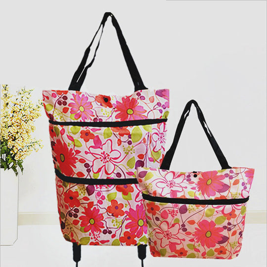 2-in-1 Foldable Shopping Cart✨Portable Lightweight Grocery Trolley