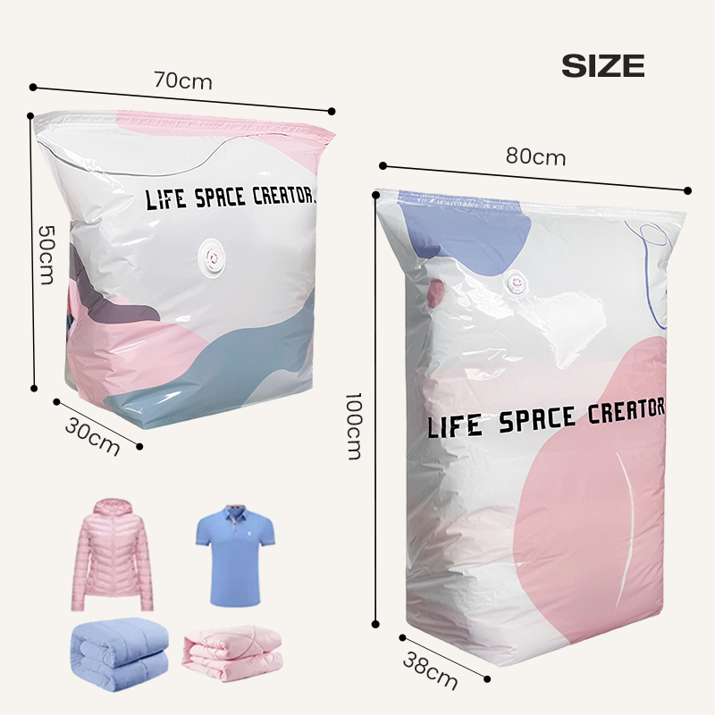 🔥No-Pump Large Vacuum Storage Compression Bags